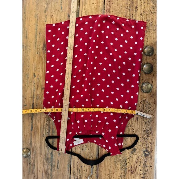 Loft Outlet Women's Red Polka Dot Blouse size X-small sleeveless‎ round neck - Picture 5 of 6